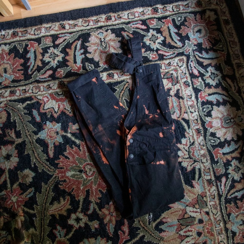 ASOS DESIGN Skinny Overalls (Bleach Dyed)